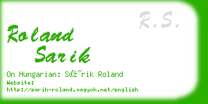 roland sarik business card
